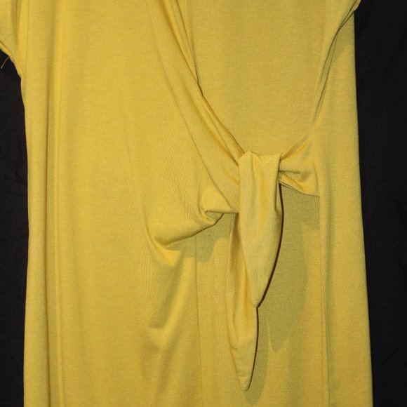 Mustard Color Tee Shirt Dress - Picture 3 of 5